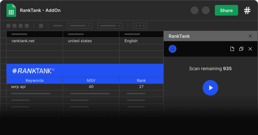 RT Google Sheet Extension Tool